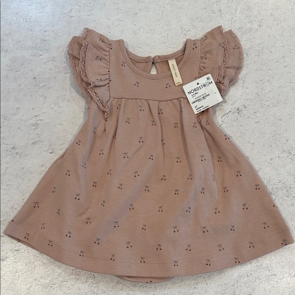 Quincy Mae Blush Pink Ruffle Sleeve Dress Set